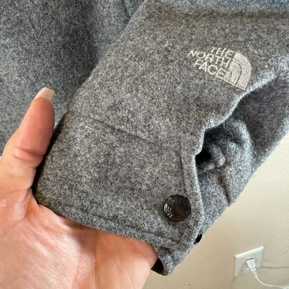 The North Face Rare 80's Vintage 100% Wool Lined Men's Button Front  Coat Large